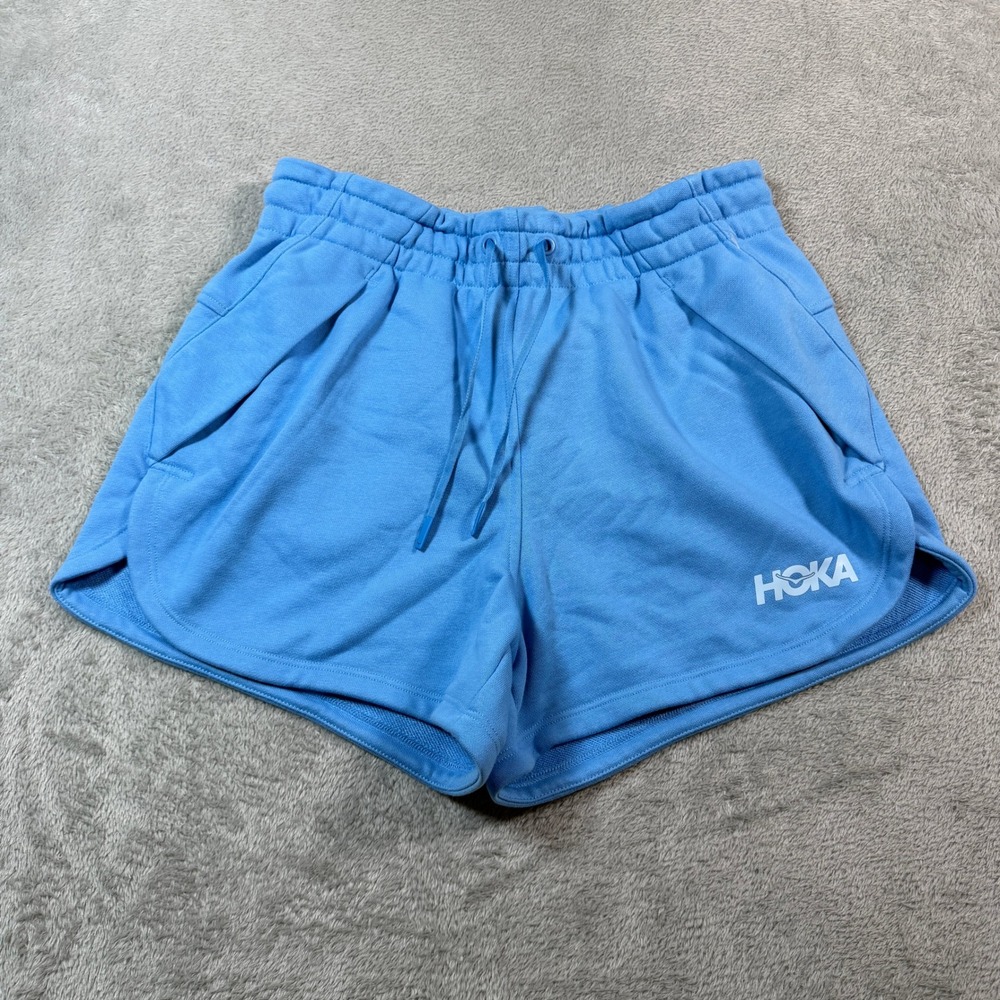 Hoka All-Day Short Women Small Blue Running Drawstring Pockets 1135058